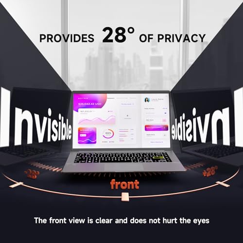 Mamol 16 Inch Laptop Privacy Screen - Compatible with Lenovo, Hp, Dell, Acer, Asus, Thinkpad, Envy, Xps - 16:10 Aspect, Anti Blue Light Glare, Removable Privacy Shield - size: 16'' Privacy Screen (16:10)