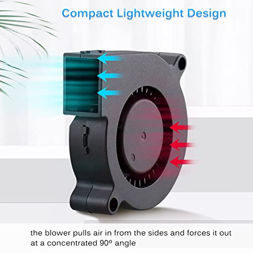 GDSTIME 50mm USB Blower Fan with 3 Speeds Control, 5015 DC 5V Turbine Turbo Cooling Fan for Small Appliances Series Replacement - size: 50mm x 15mm