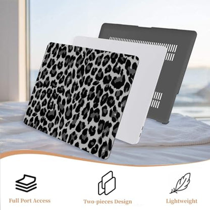 Compatible with MacBook Pro 14 inch Pro/Max Case 2025-2021 M5/M4/M3/M2/M1 Models A3434 A3185 A3401 A3112 A2918 A2992 A2779 A2442, Plastic Laptop Shell & Keyboard Cover, Black Leopard Print - color: Black Leopard Print, size: Pro 14.2" (2026-2021)M5/M4/M3/