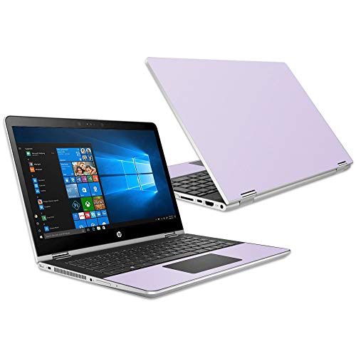 MightySkins Skin Compatible with HP Pavilion x360 15.6" (2018) - Solid Lilac | Protective, Durable, and Unique Vinyl Decal wrap Cover | Easy to Apply, Remove, and Change Styles | Made in The USA - color: Lilac