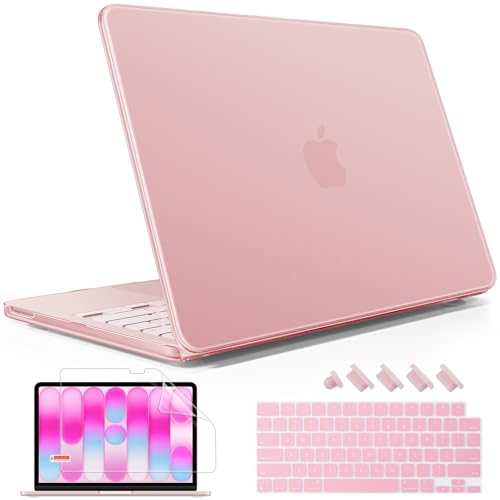 May Chen for MacBook Neo 13 inch Liquid Retina Display ((2026 Release A3404), Slim & Lightweight Protective Case with Screen Protector&Keyboard Cover&Dust Plug, Frosted Blush - color: Frosted Blush