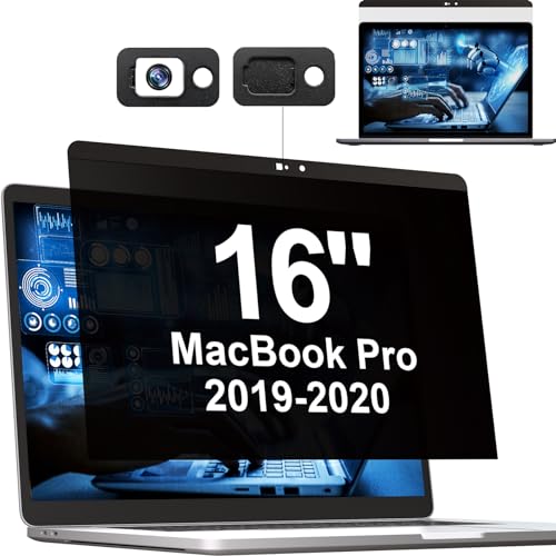 Mamol Privacy Screen MacBook Pro 16 Inch 2019 (A2141), Magnetic Removable Anti Glare Blue Light Filter Privacy Screen Protector with Webcam Cover for 16'' Apple Mac Laptop - size: MacBook Pro 16 Inch (2019-2020)