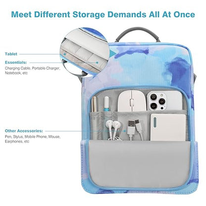 Dadanism 9-11 Inch Tablet Sleeve Bag Carrying Case with Shoulder Strap | Fits iPad (A16) 11", iPad 10th Gen 10.9", iPad Air M4/Pro M5 11", iPad 9/8/7th 10.2", Galaxy Tab A11+ Plus 11", Graffiti blue - color: Graffiti Blue, size: 9-11 Inch