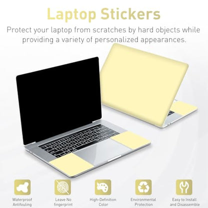 15-15.6 inches Netbook Laptop Skin Sticker Decal Reusable Cover Protector for 11.6 12 13 13.3 14 15 15.4 Notebook Chromebook Easy to Apply Remove, Scratch-Resistant Waterproof I Light Yellow - color: Light Yellow