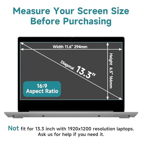 2 Pcs 13.3 Inch Anti Blue Light Screen Protector, Reduce Eye Strain Matte Anti Glare Computer Screen Cover, Blue Light Blocking Screen Protector for HP/Lenovo/Dell/Acer/Asus/Samsung/Envy 13.3’’ with