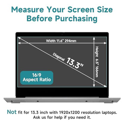 2 Pcs 13.3 Inch Anti Blue Light Screen Protector, Reduce Eye Strain Matte Anti Glare Computer Screen Cover, Blue Light Blocking Screen Protector for HP/Lenovo/Dell/Acer/Asus/Samsung/Envy 13.3’’ with
