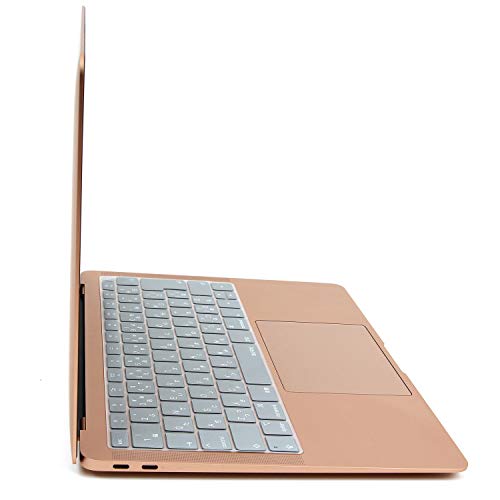 BEFiNE BF16055 MacBook Air 13-inch Keyboard Cover, Touch ID Compatible, Silver, Keyskin, Japanese Layout, Japanese - color: Silver
