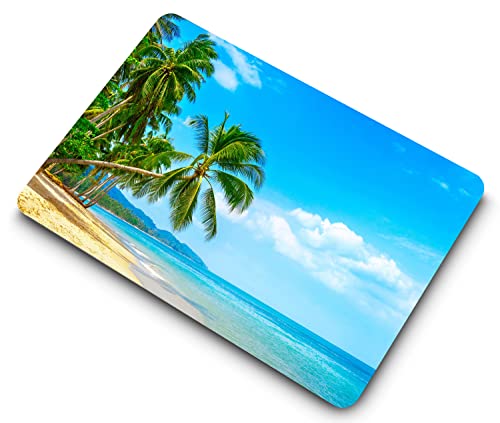 MacBook Pro 13 Inch Case - 2012-2008 A1278 with CD-ROM, Plastic Hard Shell & Keyboard Cover Skin - Beach & Palm Tree - color: CH81 Beach & Palm tree, size: Pro 13" w/CD-ROM 2008-2012(A1278)