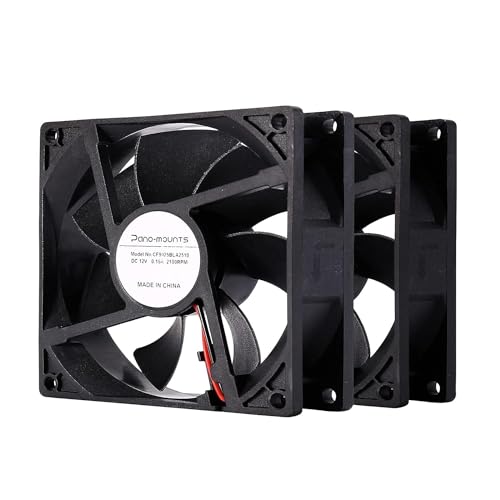 90mm 92mm Small 12V DC Computer PC 2Wire 3pin Cooling Fan 2000RPM 2-Pack | 2Wire 3Pin Long Service Life for GPU Hard Drive Coolers Stereo Receivers Caravan Refrigerator Cooling - size: 90x25mm