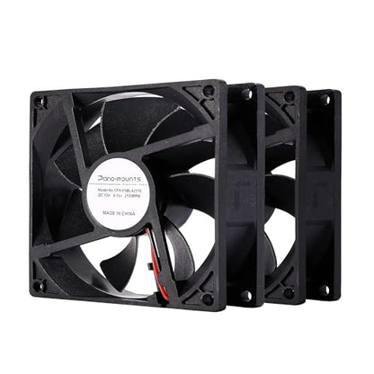 90mm 92mm Small 12V DC Computer PC 2Wire 3pin Cooling Fan 2000RPM 2-Pack | 2Wire 3Pin Long Service Life for GPU Hard Drive Coolers Stereo Receivers Caravan Refrigerator Cooling - size: 90x25mm