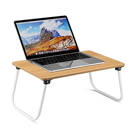 Ruxury Folding Lap Desk Laptop Stand Bed Desk Table Tray, Breakfast Serving Tray, Portable & Lightweight Mini Table for Sofa Couch Floor - Wood - color: Wood