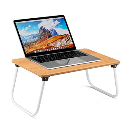Ruxury Folding Lap Desk Laptop Stand Bed Desk Table Tray, Breakfast Serving Tray, Portable & Lightweight Mini Table for Sofa Couch Floor - Wood - color: Wood