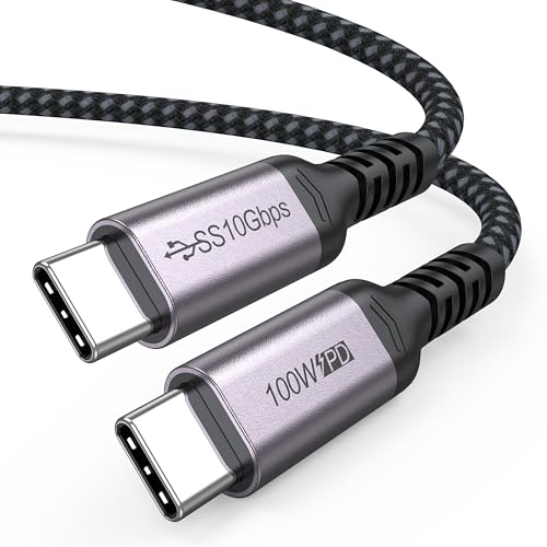 USB C Monitor Cable 6ft, 4K@60Hz 1080P@120Hz Video Display 10Gbps High Speed Data Transfer 100W Fast Charging USB 3.2 Gen 2 Type C Cord for iPhone 17 Galaxy 26 Laptop External SSD Monitor