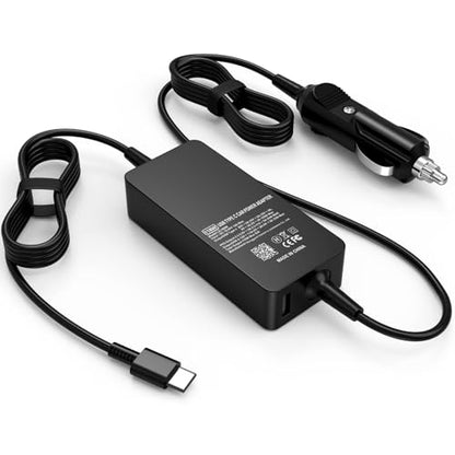 100W USB-C Laptop Car Charger | Compatible with Dell/HP/Lenovo/MacBook/Microsoft Surface/MSI/Acer/Samsung/Asus/LG gram/Razer/Google Pixel，20V 5A Output