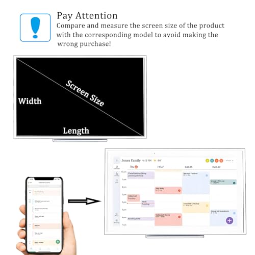 i-Tensodo Tempered Glass Screen Protector for Skylight Calendar 15 inch | Skylight Calendar 15'', 9H Hardness,HD Clear, Anti-Scratch - color: Tempered Glass