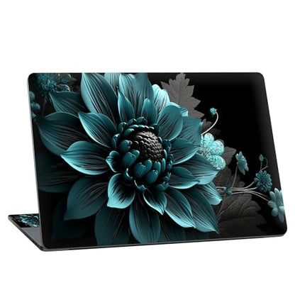 Universal Laptop Skin Sticker with 2 Wrist Pad Skins, Waterproof Scratch Resistant Vinyl Laptop Cover Decal, Cut to Fit for 11–15.6 Inch MacBook HP Dell Lenovo, Dark Green Lotus - color: Dark Green Lotus