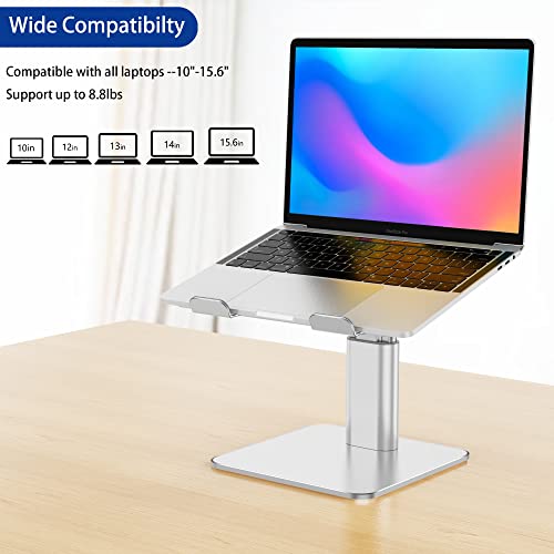 BESIGN LSX6N Laptop Stand, Ergonomic Adjustable Notebook Riser, Computer Holder, Laptop Mount Compatible with 10-15.6" Laptops, Silver - color: Silver