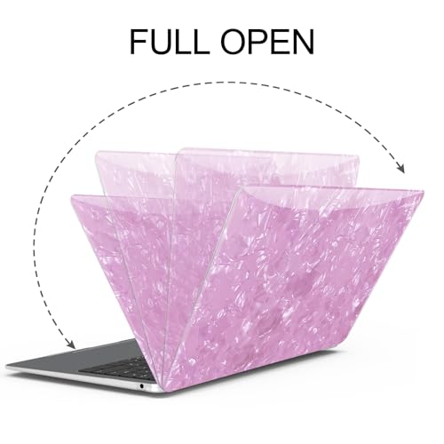 B BELK Compatible with MacBook Air 13 inch Case, MacBook Air M1 Case 2022 2021 2020 2019 2018 A2337 A2179 A1932, Laptop Hard Shell + 2 Keyboard Covers, Glitter Hot Pink Pearly-Luster Pattern - color: Hot Pink Glitter Shell