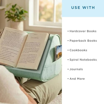 LAPGEAR Book Pillow - Sage Green, Fits 6" x 9" Books - color: Sage Green