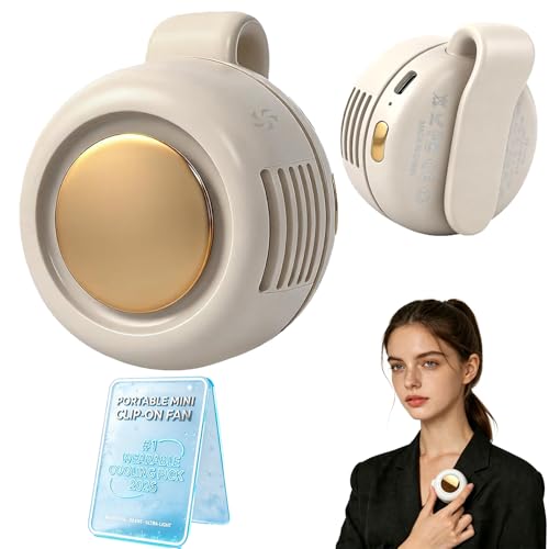 jintion Handheld Fan Portable Neck Waist Personal Mini Clip on Hand Fans Rechargeable Wearable for Shirt Belt That Deliver Refreshing Cool Breeze Under Held Cooling Wind Small 360° Rotatable - color: White