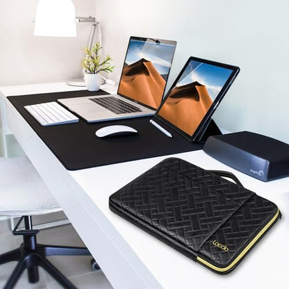 Lacdo 360° Protective Laptop Sleeve Case for 13 inch New MacBook Air M5 A3449 (2026), M4 A3240 2025, M3 A3113, M2 A2681, M1 A2337 A2179 A1932 | 13 inch MacBook Neo A18 Pro A3404 (2026), Elegant Black - color: Elegant black, size: New MacBook Air/Neo/Pro 1