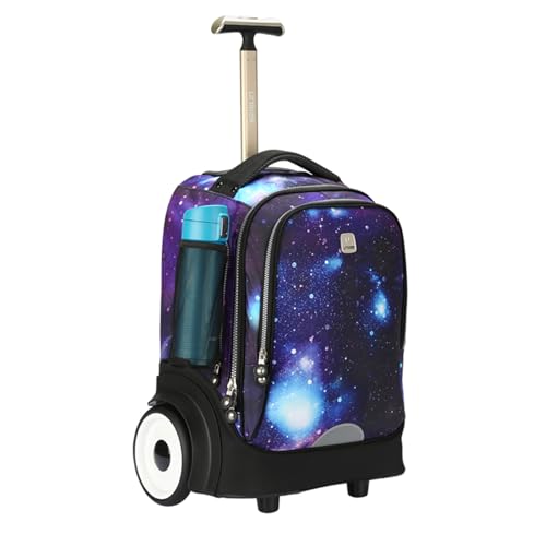 Rolling Laptop Bag for 15.6 Inch Laptop, Roller Bag,Backpack with Wheels,20 Inch Wheeled Computer Bag, T5- Galaxy - color: T5- Galaxy