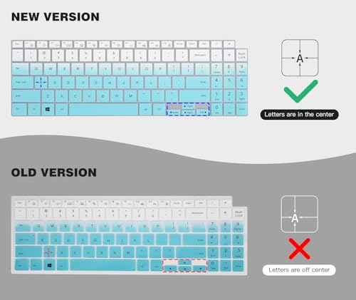 Keyboard Cover for 2025 2024 2023 Samsung Galaxy Book 5 4 3 360/Pro 360 15.6" &16", NP960XFG NP964XFG NP754XFG NP950XED NP950QDB Keyboard Protector -Ombre Mint - color: Ombre Mint