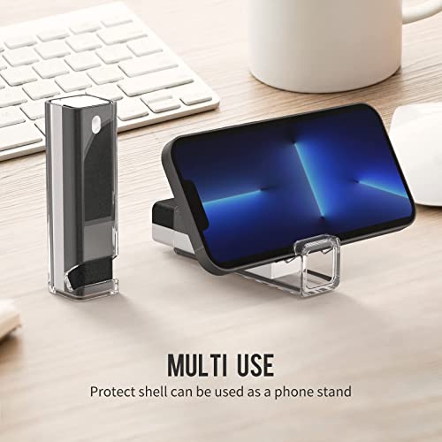 CLICK CLEAN Screen Cleaner, Fingerprint Proof Screen Cleaner Spray, All-in-One Cleaner with Microfiber and Shell for All Phones, Laptop and Tablet Screens (Black) - color: Black