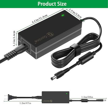 19V 3.42A DC Power Supply Adapter, 19 Volt Laptop Charger AC 100-240V 50-60hz, Compatible for 19Vdc Gateway Toshiba Acer Lenovo Asus Samsung Laptop JBL Speaker LG LCD Monitor.