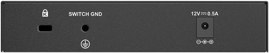 D-Link 7-Port 2.5GB Unmanaged Gaming Switch with 2 x 2.5G, 5 x 10/100/1000 Mbps - Multi-Gig, Network, Fanless, Plug & Play (DMS-107) Black - size: 2 Port 2.5Gb + 5 Port 1Gb