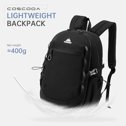 40x30x15cm Personal Item Travel Backpack,16"x12"x6" Small Carry-On Bag 20L, Flight-Approved Underseat Luggage, Mochila de Viaje,Cabin-Size Lightweight Backpack for Men & Women - color: Black