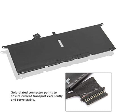 DELL DXGH8 Battery for Dell XPS 13 7390 9370 9380 Inspiron 13 5390 5391 7390 7391 Inspiron 14 7490 Latitude 3301 3311 Vostro 5390 5391 Series Notebook 7.6V 52Wh 4Cell, black, 10.7inch