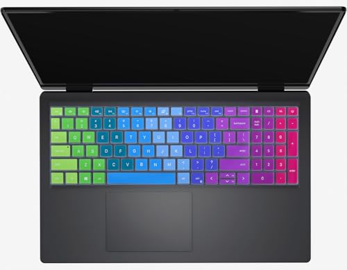 Colorful Keyboard Cover for 2026 2025 Dell 15 Laptop DC15250 DC15255 15.6, Inspiron 15 3510 3511 3520 3525 3530 3535/ Inspiron 16 5640 5645, 15.6 Dell Latitude 3520 Laptop Skin,Rainbow - color: Rainbow