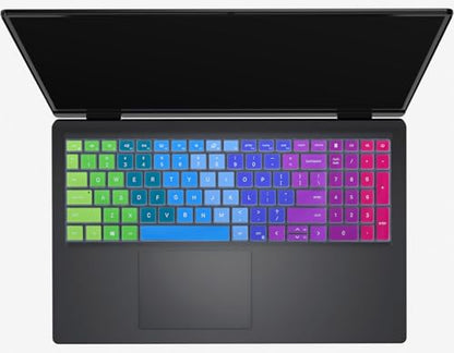 Colorful Keyboard Cover for 2026 2025 Dell 15 Laptop DC15250 DC15255 15.6, Inspiron 15 3510 3511 3520 3525 3530 3535/ Inspiron 16 5640 5645, 15.6 Dell Latitude 3520 Laptop Skin,Rainbow - color: Rainbow