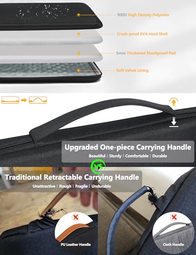 HYZUO 17-17.3 Inch Hard Shell Laptop Case Sleeve, Black | for 17" 17.3" HP/Dell/ASUS/Acer/Lenovo/LG/Toshiba/MSI Gaming Laptop/Razer Blade 17/18, Notebook Protective Cover Men Women - color: Black, size: 17-17.3 Inch