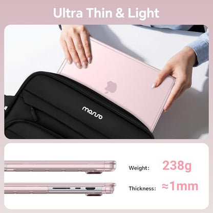 MOSISO Compatible with MacBook Pro 14 inch Case M5 M4 M3 M2 M1 2026-2021 | Enhanced Shock-Absorbing Perimeter Matte Hard Case, A3427 A3426 A3434 A3112 A3185 A3401 A2918 A2992 A2779 A2442, Pink - color: Pink