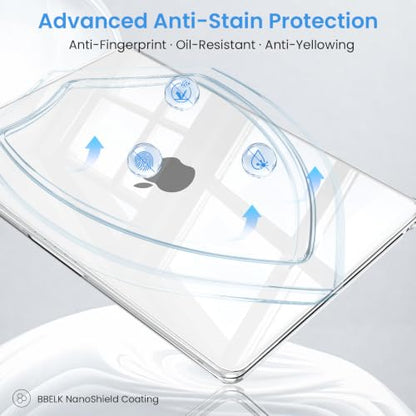 B BELK for MacBook Air 13 inch Case M5/M4/M3/M2 2026-2022, Ice Crystal | Scratch Resistant Hybrid Hard Shell for MacBook Air 13.6 inch Case with Soft TPU Edge, Keyboard Cover & Screen Protector - color: Ice Crystal