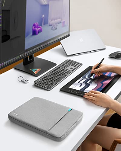 tomtoc 360° Protective Laptop Bag for 15.6" HP Lenovo Acer ASUS Dell Laptop | Water-Resistant Notebook Sleeve Case Fits HP EliteBook/ProBook, Lenovo Legion/Yoga/ThinkPad/ThinkBook/IdeaPad 15.6" Laptop - color: Gray, size: 15.6-16.2 Inch