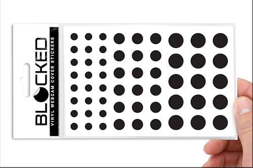 BLOCKED Original Vinyl Webcam Cover Stickers | Restickable & Stackable Privacy Covers | for All Camera-endable Devices | 3-Sizes | 57 Black (Muted Matte) - color: Black | Muted-matte