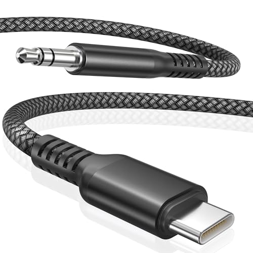 Elebase Galaxy S26 Aux Cord 4FT,USB C to 3.5MM Jack Audio Cable Adapter | Auxiliary Cord for Apple iPhone 17 16 15,Z Fold Flip 7 6 5 FE,S25 S24 S23 Ultra,Tab S8 S9 S10 S10+,A25,A34 A35,A53 A54 A55 - color: Black, size: 4ft/1.2m, style: Straight