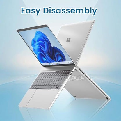 Slim Case for Microsoft Surface Laptop 3/4/5 2022 2021 2019 Release with Metal Keyboard (13.5" Model: 1951/1868), PC Hard Shell Cover with Shockproof Protective Snap,Frosted Clear - color: Frosted Clear, size: 13.5 Inch