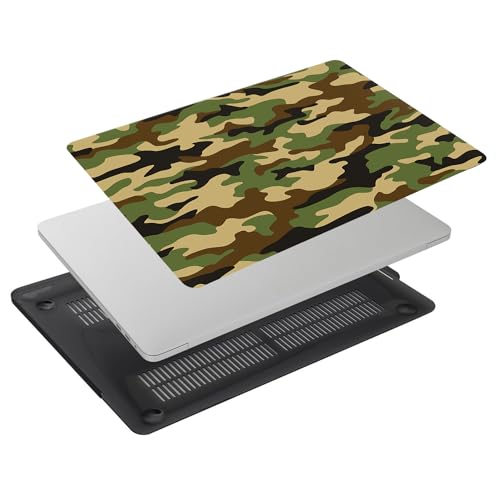 Hard Case Compatible with Old Version MacBook Pro 13 inch Case 2012 2011 2010 2009 2008 Release A1278 with CD-ROM, Laptop Plastic Hard Case Shell & Keyboard Cover, Green Camouflage - color: Green Camouflage, size: A1278(Pro 13" w/CD-ROM 2008-2012)