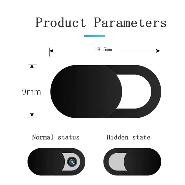 Ultra-Thin Webcam Cover Slide – 6 Pack | Laptop, Tablet, Phone, PC Camera Privacy Cover | Slim Aluminum Blocker, Strong Adhesive, Easy Install