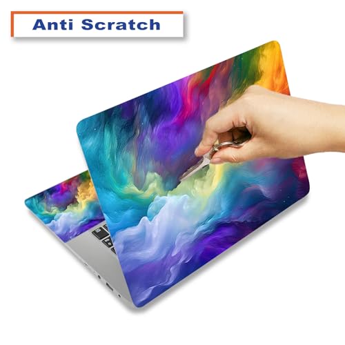 12" 13.1" 13.3" 14" 15" 15.4" 15.6" Laptop Decal Netbook Sticker Skin Cover | Vinyl Art Skin Sticker Cover Notebook PC Protector ( 2 Wrist Pad Included), Removable Reusable, Colorful Style - color: Dazzling Style
