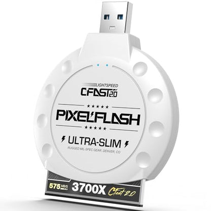 CFast 2.0 Card Reader (White) - Memory Card Adapter with USB 3.0, 500Mb/s File Transfer, Ultra-Slim & Anti-Slip Rubber Shell, Compatible with Most Brands & OS - color: White, style: CFast Classic