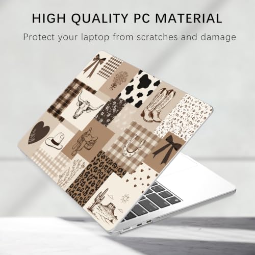 Compatible with MacBook Air 13 inch Case M1 A2337 A2179 A1932 2022 2021 2020 2019 2018 Release, Cute Western Cowboy Collage Protective Hard Shell Matte Cover for MacBook Air 13.3 inch - color: Cowboy E, size: MacBook Air 13.3 inch M1 A2337 A2179 A1932