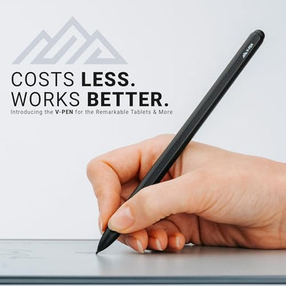 V-Pen EMR Stylus Remarkable 2 Pen Replacement with Digital Eraser + 5 Tips | 4096 Pressure Level Sensitivity & Palm Rejection | Digital Pen Marker Plus Compatible Kindle Scribe & Tablet Pen - style: V-Pen Stylus