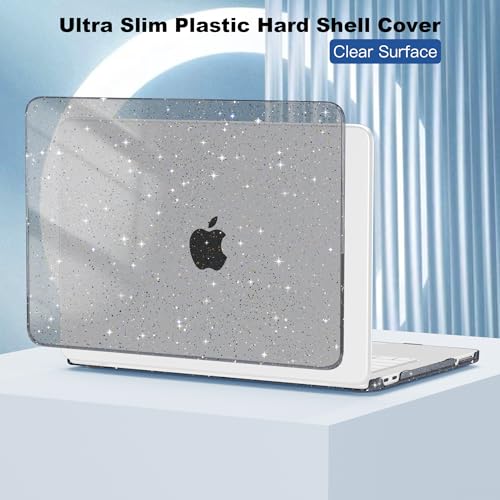 for MacBook Neo 13 inch Case 2026, Ultra-Thin Sparkly Black Star Hard Shell Case with Keyboard Cover & Screen Protector for MacBook Neo 13 A3404, Glitter Black - color: Glitter Black