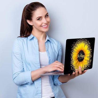 DINKY Laptop Skin Sticker Decal, 16" 16.5” 17” 17.3 inch Laptop Universal Reusable Vinyl Skin Stickers Art Cover Decal Notebook PC Personalized Protector Sunflower - color: be happy