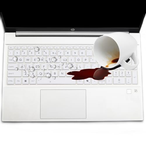 Keyboard Cover for 2026-2024 HP Laptop 15-fc 15-fd 15.6" Series 15z-fc000 15t-fd000 15-fd0123dx 15-fd0127dx 15-fc0245dx 15-fc0025dx 15-fd0023dx 15-fd0005dx 15t-fd100 fd0083wm 15-fc0093dx-White - color: White